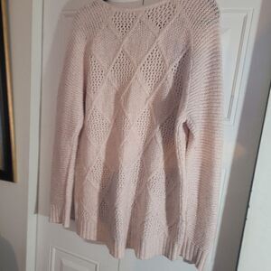 American Eagles Outfitter XLARGE light Pink Diamond cut long sleeve Women's NWT